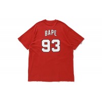 BAPE x Mitchell & Ness Blazers Tee Burgundy