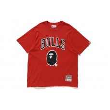 BAPE x Mitchell & Ness Bulls Tee Red