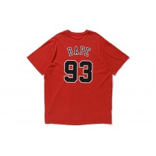 BAPE x Mitchell & Ness Bulls Tee Red