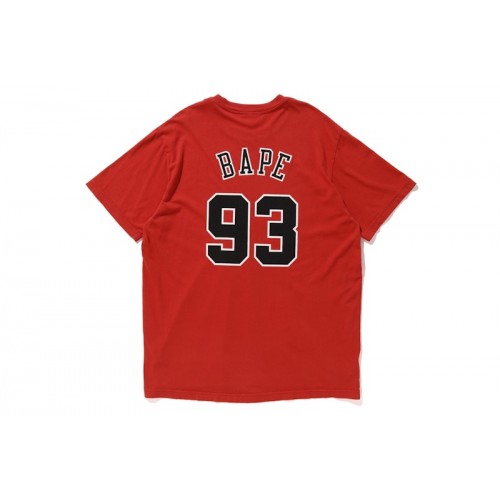 BAPE x Mitchell & Ness Bulls Tee Red BAPE x Mitchell & Ness Bulls Tee Red