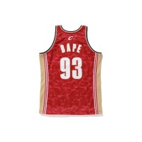 BAPE x Mitchell & Ness Cavs ABC Basketball Swingman Jersey Burgundy