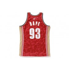 BAPE x Mitchell & Ness Cavs ABC Basketball Swingman Jersey Burgundy