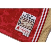 BAPE x Mitchell & Ness Cavs ABC Basketball Swingman Jersey Burgundy