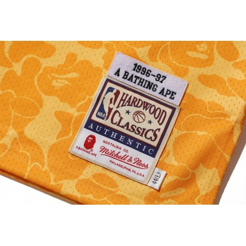 BAPE x Mitchell & Ness Lakers ABC Basketball Authentic Jersey Yellow BAPE x Mitchell & Ness Lakers ABC Basketball Authentic Jersey Yellow