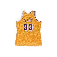 BAPE x Mitchell & Ness Lakers ABC Basketball Swingman Jersey Yellow