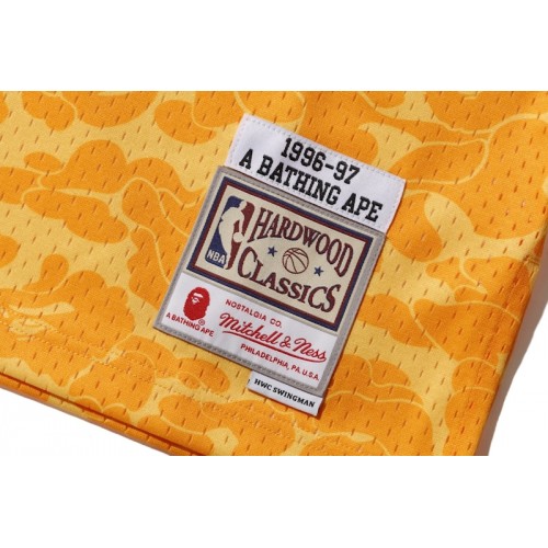 BAPE x Mitchell & Ness Lakers ABC Basketball Swingman Jersey Yellow BAPE x Mitchell & Ness Lakers ABC Basketball Swingman Jersey Yellow