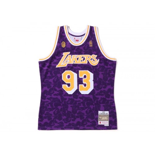 BAPE x Mitchell & Ness Los Angeles Lakers Jersey Purple BAPE x Mitchell & Ness Los Angeles Lakers Jersey Purple