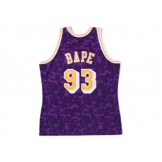 BAPE x Mitchell & Ness Los Angeles Lakers Jersey Purple