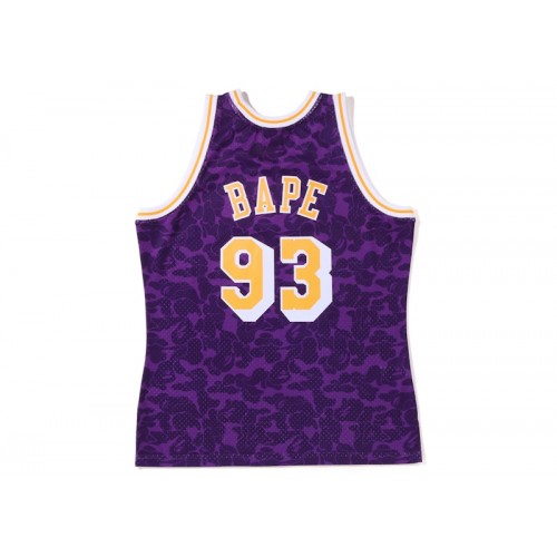 BAPE x Mitchell & Ness Los Angeles Lakers Jersey Purple BAPE x Mitchell & Ness Los Angeles Lakers Jersey Purple