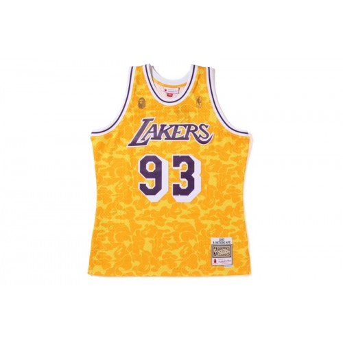 BAPE x Mitchell & Ness Los Angeles Lakers Jersey Yellow BAPE x Mitchell & Ness Los Angeles Lakers Jersey Yellow