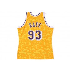 BAPE x Mitchell & Ness Los Angeles Lakers Jersey Yellow
