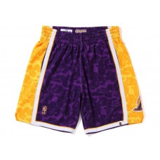 BAPE x Mitchell & Ness Los Angeles Lakers Shorts Purple