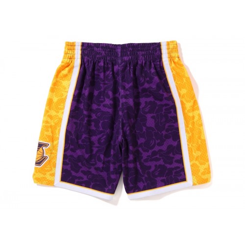 BAPE x Mitchell & Ness Los Angeles Lakers Shorts Purple BAPE x Mitchell & Ness Los Angeles Lakers Shorts Purple