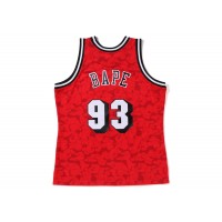 BAPE x Mitchell & Ness Miami Heat Jersey Red