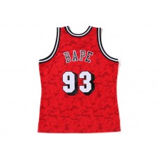 BAPE x Mitchell & Ness Miami Heat Jersey Red