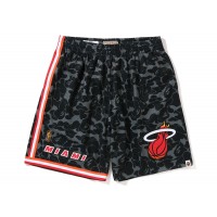 BAPE x Mitchell & Ness Miami Heat Shorts Black