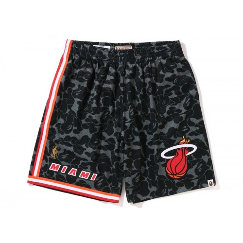 BAPE x Mitchell & Ness Miami Heat Shorts Black BAPE x Mitchell & Ness Miami Heat Shorts Black
