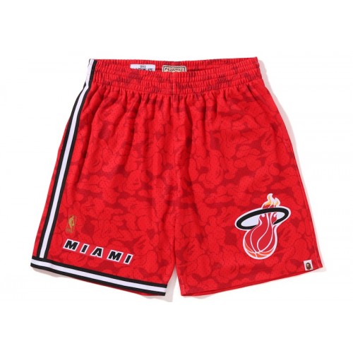 BAPE x Mitchell & Ness Miami Heat Shorts Red BAPE x Mitchell & Ness Miami Heat Shorts Red