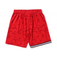 BAPE x Mitchell & Ness Miami Heat Shorts Red