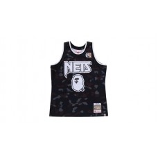 BAPE x Mitchell & Ness NBA New Jersey Nets Swingman Jersey Black