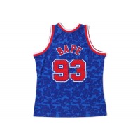 BAPE x Mitchell & Ness New Jersey Nets Jersey Blue