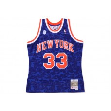 BAPE x Mitchell & Ness New York Knicks Ewing Jersey Blue