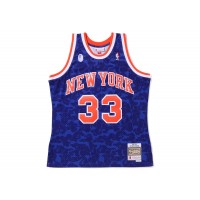 BAPE x Mitchell & Ness New York Knicks Ewing Jersey Blue