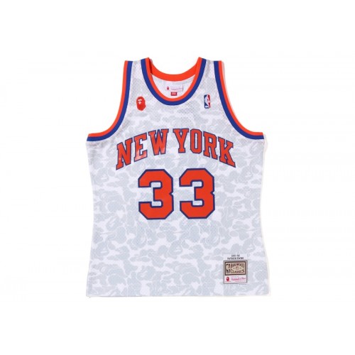 BAPE x Mitchell & Ness New York Knicks Ewing Jersey White BAPE x Mitchell & Ness New York Knicks Ewing Jersey White