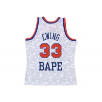 BAPE x Mitchell & Ness New York Knicks Ewing Jersey White