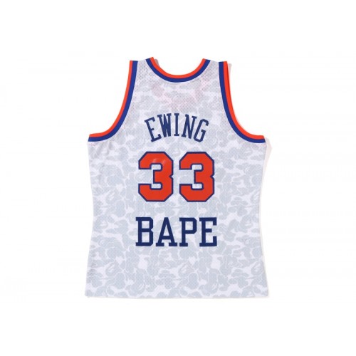 BAPE x Mitchell & Ness New York Knicks Ewing Jersey White BAPE x Mitchell & Ness New York Knicks Ewing Jersey White