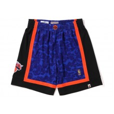BAPE x Mitchell & Ness New York Knicks Shorts Blue