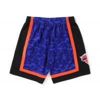 BAPE x Mitchell & Ness New York Knicks Shorts Blue