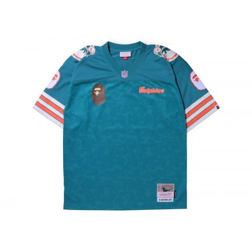 BAPE x Mitchell & Ness NFL Miami Dolphins Legacy Jersey Green BAPE x Mitchell & Ness NFL Miami Dolphins Legacy Jersey Green