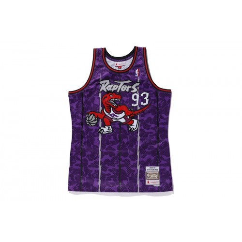 BAPE x Mitchell & Ness Raptors Camo Basketball Swingman Jersey Purple BAPE x Mitchell & Ness Raptors Camo Basketball Swingman Jersey Purple