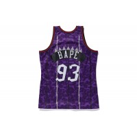 BAPE x Mitchell & Ness Raptors Camo Basketball Swingman Jersey Purple