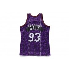 BAPE x Mitchell & Ness Raptors Camo Basketball Swingman Jersey Purple