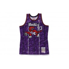 BAPE x Mitchell & Ness Raptors Camo Basketball Swingman Jersey Purple