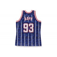 BAPE x Mitchell & Ness Rockets ABC Basketball Swingman Jersey Navy