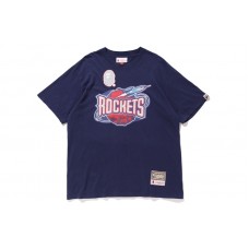 BAPE x Mitchell & Ness Rockets Tee Navy