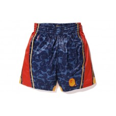 BAPE x Mitchell & Ness Warriors ABC Basketball Authentic Shorts Navy