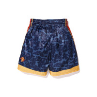 BAPE x Mitchell & Ness Warriors ABC Basketball Authentic Shorts Navy