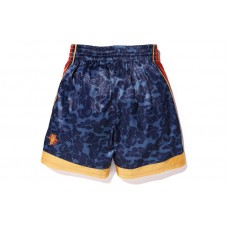 BAPE x Mitchell & Ness Warriors ABC Basketball Authentic Shorts Navy