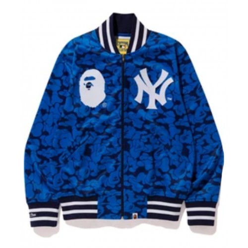 BAPE x Mitchell & Ness Yankees Jacket Blue BAPE x Mitchell & Ness Yankees Jacket Blue