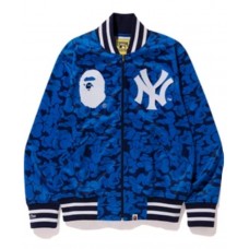 BAPE x Mitchell & Ness Yankees Jacket Blue