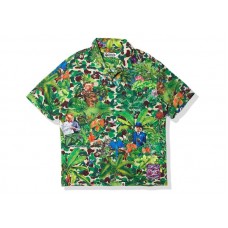BAPE x Monkey 47 Open Collar S/S Shirt Green