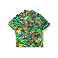BAPE x Monkey 47 Open Collar S/S Shirt Green