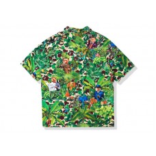 BAPE x Monkey 47 Open Collar S/S Shirt Green