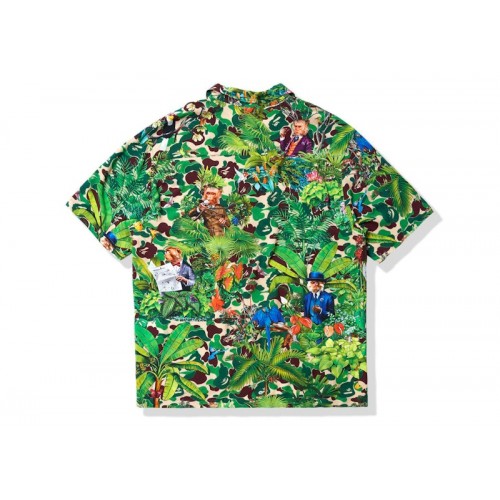 BAPE x Monkey 47 Open Collar S/S Shirt Green