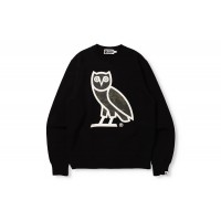 BAPE x OVO Glass Beads Woodland Camo Crewneck Black