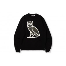 BAPE x OVO Glass Beads Woodland Camo Crewneck Black